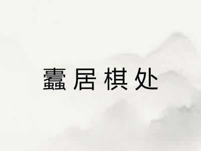 蠹居棋处