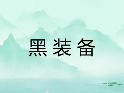 黑装备