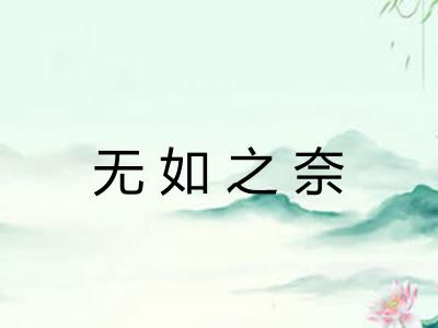 无如之奈