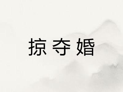 掠夺婚 掠夺婚