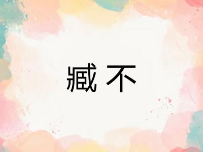 臧不