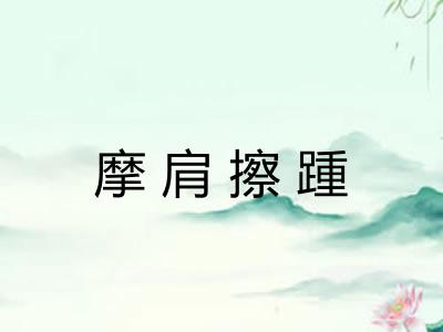 摩肩擦踵