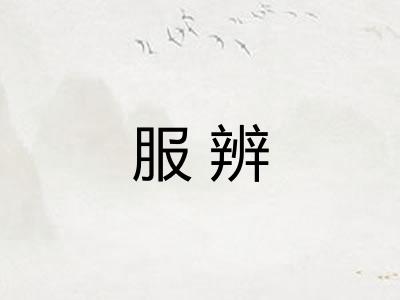 服辨