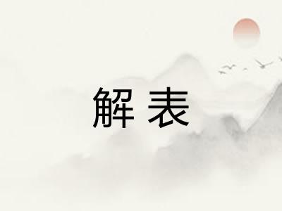 解表
