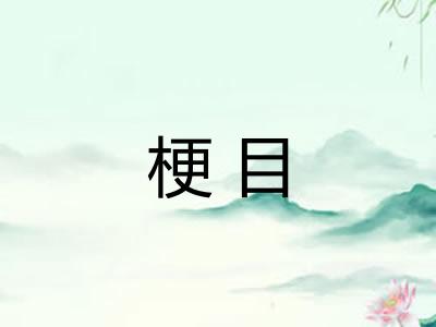 梗目 梗目